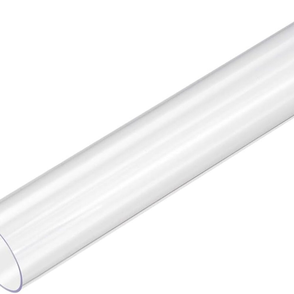uxcell PVC Rigid Round Clear Tubing, 30mm ID x 32mm OD, 0.5m